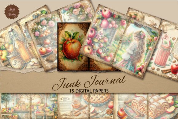 Apple Watercolor Junk Journal Paper Guide