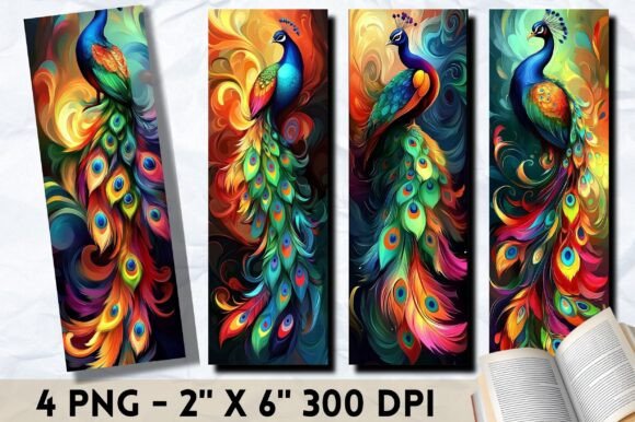 Elevating Author Branding and Creative Projects with A Beautiful Peacock Feathers Bookmarks