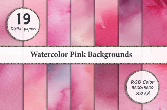 Elevating Creative Projects with Watercolor Pink Digital Paper Backgrounds