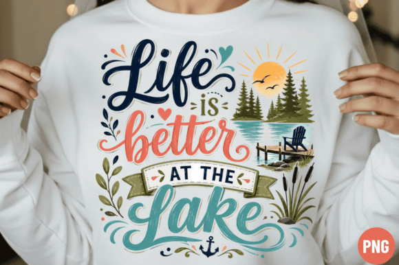 Elevating Lake Life Merchandise: Leveraging the Life is Better at the Lake PNG for Modern Sublimation Businesses
