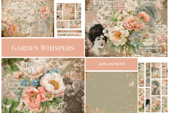 Embracing Vintage Elegance: The Garden Whispers Junk Journal Kit for Modern Creatives