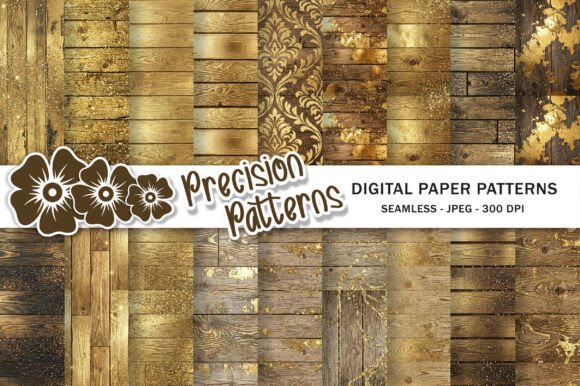 Evaluating Glitter Gold Metallic Wood Digital Paper for Professional Design