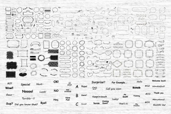Evaluating the Doodle Speech Bubbles Frames Notes SVG Collection for Professional Design