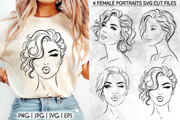 Female Portrait SVG and Woman Face Line Art: A Guide to Minimalist Design