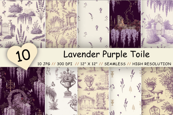 Lavender Purple Toile Digital Paper: A Versatile Design Essential