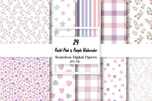 Pastel Pink Purple Watercolor Digital: Elevating Modern Design with Soft, Artistic Aesthetics