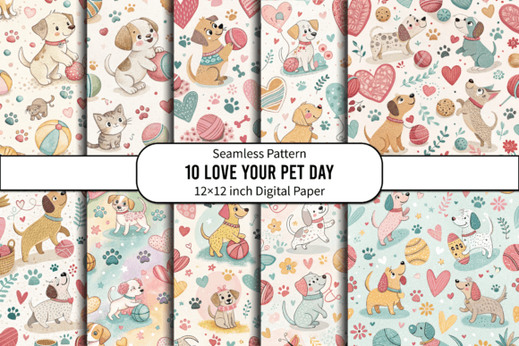 Pet Lover Seamless Digital Paper Design: Crafting with Purpose and Joy