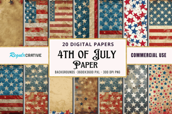 Strategic Application of the 4th of July Digital Paper Bundle for Creative and Commercial Projects